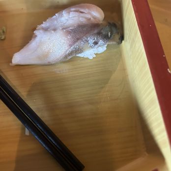 Sakura Japanese Restaurant - Discolored and incorrectly cut mystery fish - Japanese Near Me - Urbana, Illinois