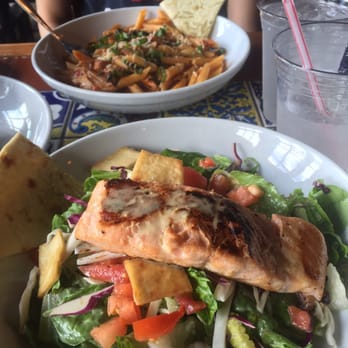 District 7 Grill - Salmon salad was great and filling. My friend had some kind of pasta. He said it was good. - Breakfast & Brunch Near Me - Houston, Texas