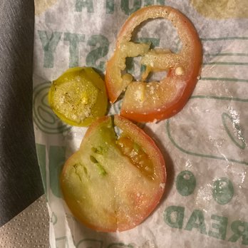 Subway - how are they able to put these tomatoes on a sandwich?? yuck - Sandwiches Near Me - Beaumont, California Subway - how are they able to put these tomatoes on a sandwich?? yuck - Sandwiches Near Me - Beaumont, California