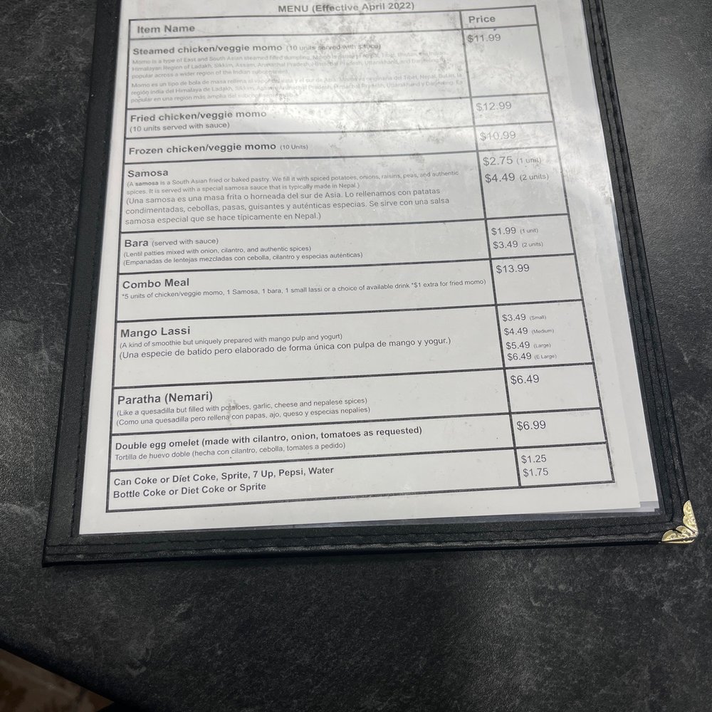 Menu Menu
