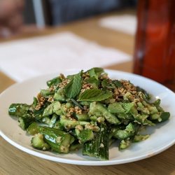 Roberta's - Smashed Cucumber salad @bilalandjesseatfood