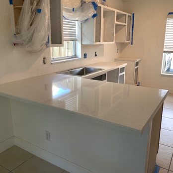 JAZ Unique Granite and Marble Corp - My kitchen. Ice white Quartz. - Countertop Installation Near Me JAZ Unique Granite and Marble Corp - My kitchen. Ice white Quartz. - Countertop Installation Near Me