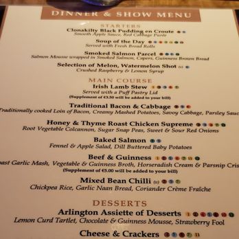 Celtic Nights - Menu - Music Venues Near Me - Dublin, D