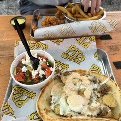 Pita Wheel - Cheech and Chong Pita with cucumber salad