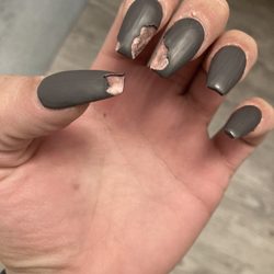 This is after one day of having my nails filled