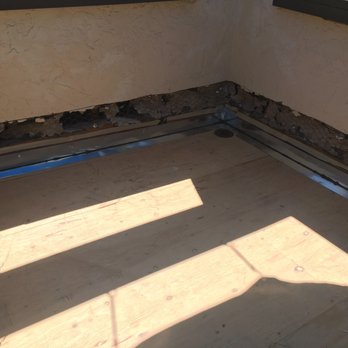 Custom Hot Mop & Waterproofing - new plywood installed by contractor. Flashing installed by Matt. - Waterproofing Near Me