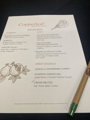 Menu photo 5 Copperleaf Restaurant & Bar SeaTac, WA