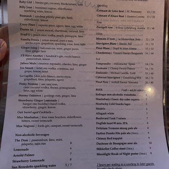 Mua - Menu - Bars Near Me - Oakland, California