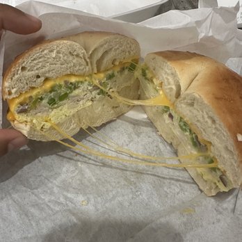East Coast Bagel - Western Bagel w/ Turkey instead of Ham - Bagels Near Me - Riverside, California East Coast Bagel - Western Bagel w/ Turkey instead of Ham - Bagels Near Me - Riverside, California