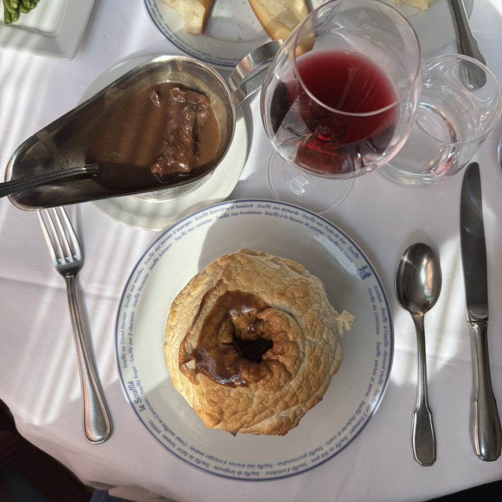 Le Soufflé - My boeuf bourguignon soufflé main. Delicieux! - French Near Me - Paris, 75