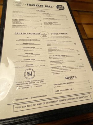 Menu photo 5 Franklin Hall Washington, DC, DC Menu photo 5 Franklin Hall Washington, DC, DC