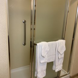 Shower in room. Shower in room.