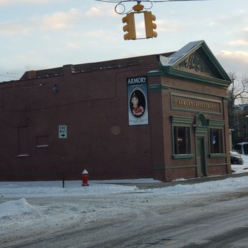 Armory Restaurant - the corner of a snowy street - Restaurants Near Me - Buffalo, New York