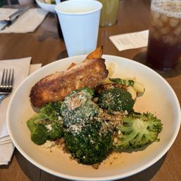 Salmon  Roasted Broccoli Roasted Sweet Potato Fries