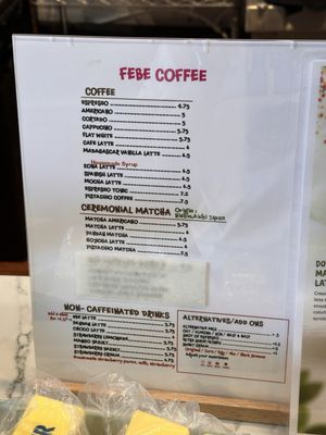 Menu photo 1 Febe Coffee Diamond Bar, CA