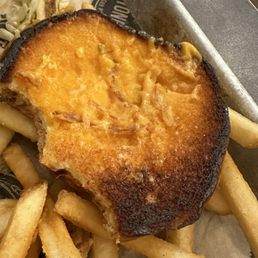 Burned burger bun Burned burger bun