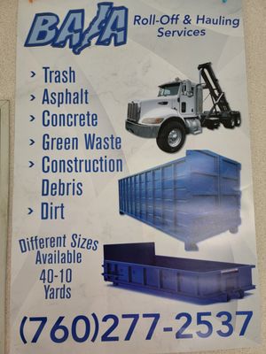 Dumpster Rental Sizes - The size of the roll-off dumpster that you will need depends on the volume of waste materials that you have to dispose of. Roll-off dumpsters come in a range of sizes, including 10 yard, 20 yard, 30 yard, and 40 yard containers.

The dumpster's name is equivalent to the volume it can hold. For example, a 10 yard dumpster can hold 10 cubic yards of debris.

To determine the size of the roll-off dumpster that you need, you should consider the amount of space that you have available for the dumpster's placement, as well as the amount of waste that you expect to discard.