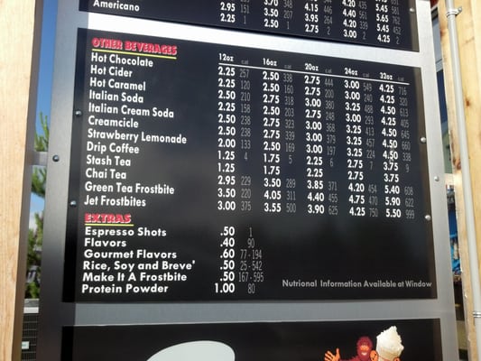 Menu photo 2 BigFoot Java Shelton, WA