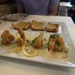 Shrimp with beurre blanc