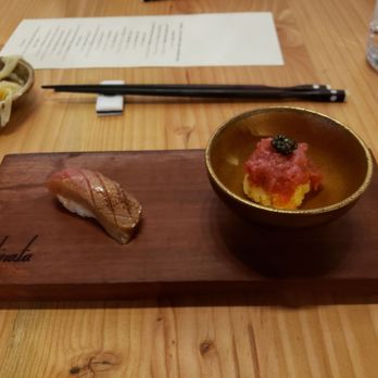 Hinata - Nigiri pt 6, the one on the right was amazing. - Sushi Bars Near Me - San Francisco, California