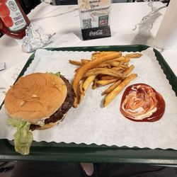 Burky's Grill - Double cheese burger and fries