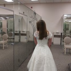 David's Bridal - In the store vs. when you get it home.