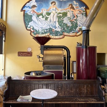 The San Anselmo Coffee Roastery - Beautiful paintings and wooden furniture - Coffee Roasteries Near Me - San Anselmo, California