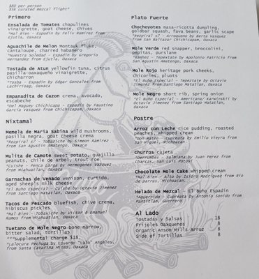 Menu photo 1 Claro Brooklyn, NY