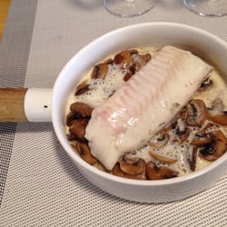 Le Coq en'Fer - Cabillaud cuit basse température avec ses champignons et sauce citron : un régal