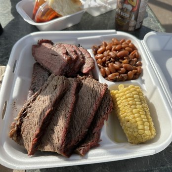 Traballo’s Backyard BBQ - 3 way Meal (3 meat, 3 sides): Brisket, TriTip, Ribs with corn on the cob, Baked Beans & Potato Salad (under that bread) - Barbeque Near Me - Benicia, California Traballo’s Backyard BBQ - 3 way Meal (3 meat, 3 sides): Brisket, TriTip, Ribs with corn on the cob, Baked Beans & Potato Salad (under that bread) - Barbeque Near Me - Benicia, California