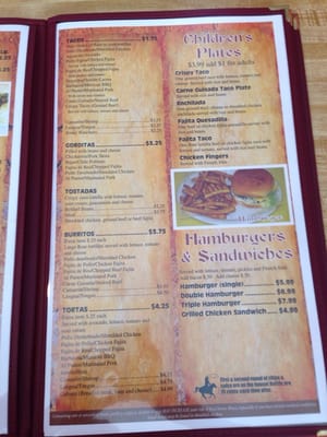 Menu photo 8 Julio’s Mexican Restaurant  Riesel, TX