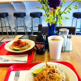 Photo of Thairish - Baltimore, MD, United States. Weekend early dinner at Thairish. Chicken Pad Thai for hubby and I. The best! Thanks Kim.
