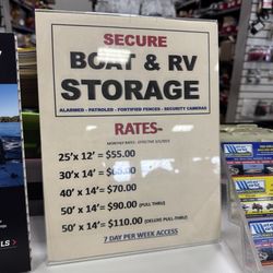 Water World Boat & Powersport - Outdoor storage rates