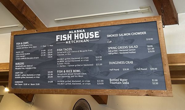 Menu photo 2 Alaska Fish House Ketchikan, AK Menu photo 2 Alaska Fish House Ketchikan, AK