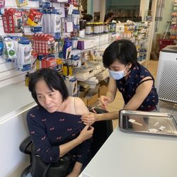 Getting Mom the 4th booster shot