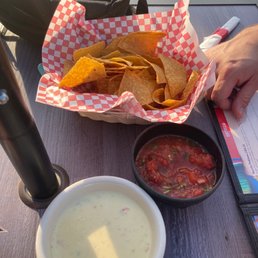 Chips, salsa and queso Chips, salsa and queso