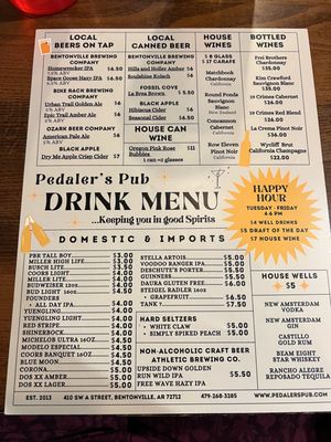 Menu photo 8 Pedaler's Pub Bentonville, AR Menu photo 8 Pedaler's Pub Bentonville, AR