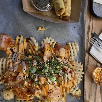Fretboard Brewing - Factory 52 - Loaded fries and egg rolls - Breweries Near Me - Norwood, Ohio