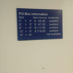 US Post Office - Capitol Station Retail - PO BOX PRICES half year #6months