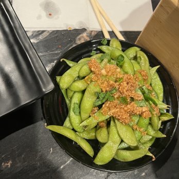 Khan Skewer Restaurant - Delicious edamame with a great sauce. - Barbeque Near Me - Honolulu, Hawaii Khan Skewer Restaurant - Delicious edamame with a great sauce. - Barbeque Near Me - Honolulu, Hawaii