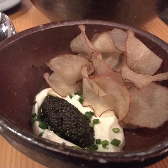 Emmer & Rye - Chips, creme fraiche and caviar... Perfection. - Tapas/Small Plates Near Me - Austin, Texas