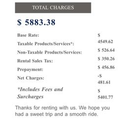 Budget Car & Truck Rental - Receipt