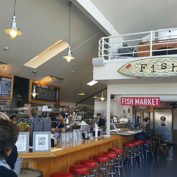 Fish - Inside Fish.  Clean place with inside and outside seating options. - Seafood Near Me - Sausalito, California