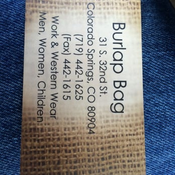 Burlap Bag - This is the house business card. - Shoe Stores Near Me - Colorado Springs, Colorado Burlap Bag - This is the house business card. - Shoe Stores Near Me - Colorado Springs, Colorado