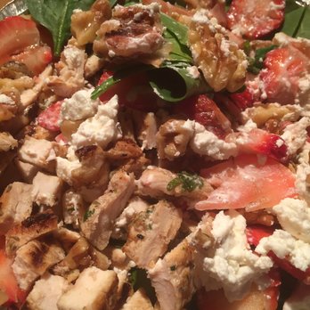 Benny J's - a salad with chicken, strawberries, and spinach - Pizza Near Me - Branford, Connecticut