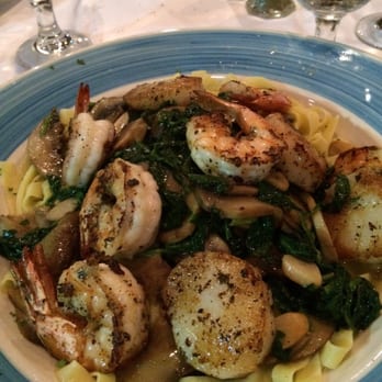 Gianna's - Tagliatelle Pasta with pan seared scallops & shrimp. - Italian Near Me - Yonkers, New York