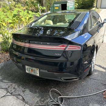 Central FL Auto Detailing - After- Back View- Lincoln MKZ Hybrid - Auto Detailing Near Me