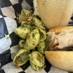 Gourmet Gang - Pasta salad that is included with your sandwich ($9,95). Great deal! So good.