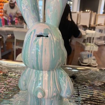 Tutugether - back of large bunny with pouring paint - Embroidery & Crochet Near Me - Providence, Rhode Island