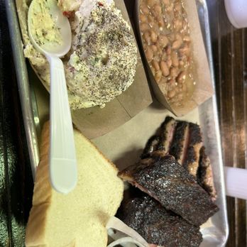 Dee Willie’s BBQ  - The 2 meat plate with my pepper lol - Barbeque Near Me - San Antonio, Texas